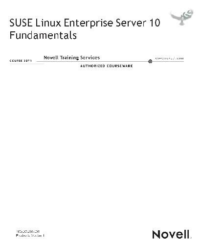 SUSE Linux Enterprise Server 10 Fundamentals