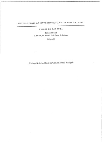 Probabilistic methods in combinatorial analysis