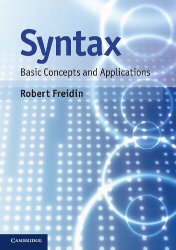 Syntax: Basic Concepts and Applications