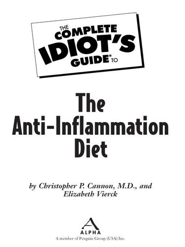 The Complete Idiot's Guide to the Anti-Inflammation Diet