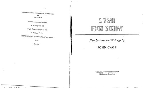 A Year from Monday: New Lectures and Writings