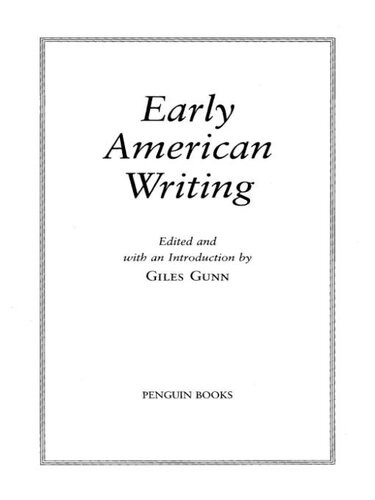 Early American Writing