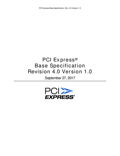 PCI Express Base Specification, Revision 4.0, Version 1.0