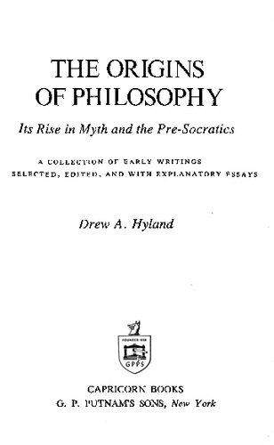 The Origins of Philosophy