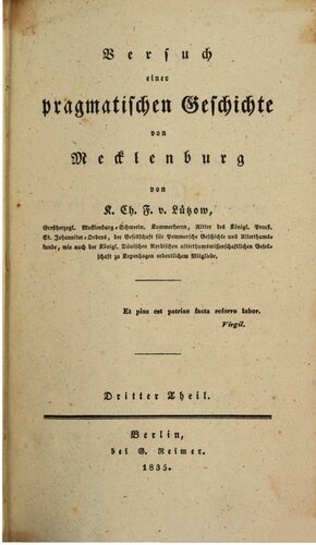 Versuch einer pragmatischen Geschichte von Mecklenburg