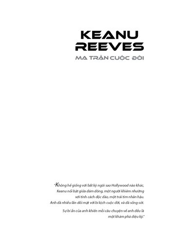 Ma Trận Cuộc Đời--Keanu Reeves