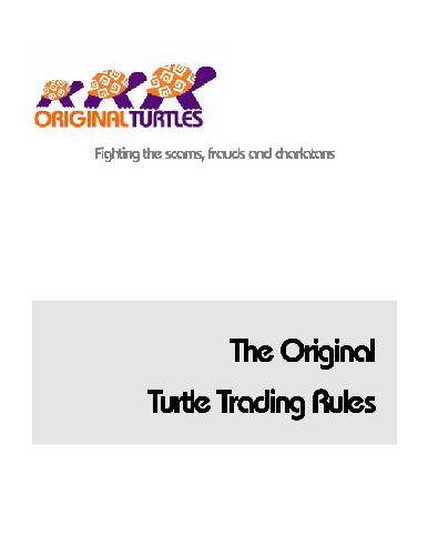 The Original Turtle Trading Rules