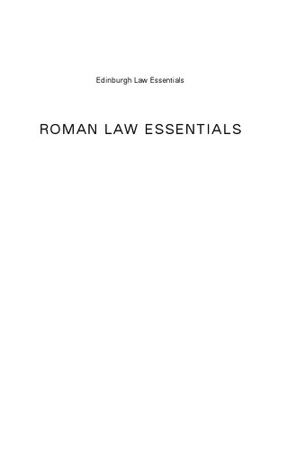 Roman Law Essentials