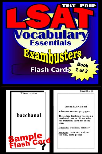 LSAT Test Prep Essential Vocabulary - Exambusters Flash Cards - Workbook 1 of 3: LSAT Exam Study Guide