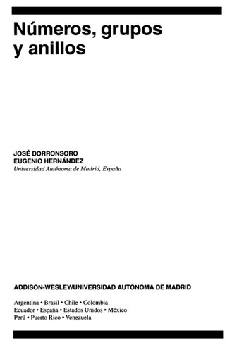 Números, grupos y anillos