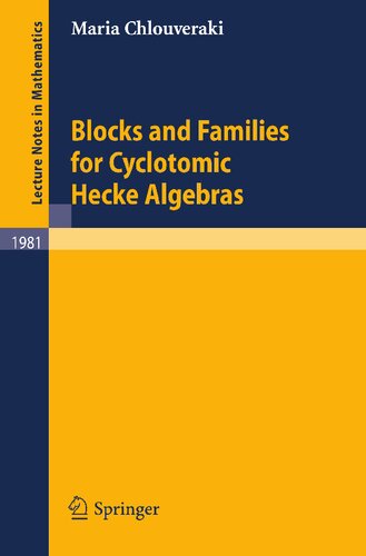 Blocks and Families for Cyclotomic Hecke Algebras