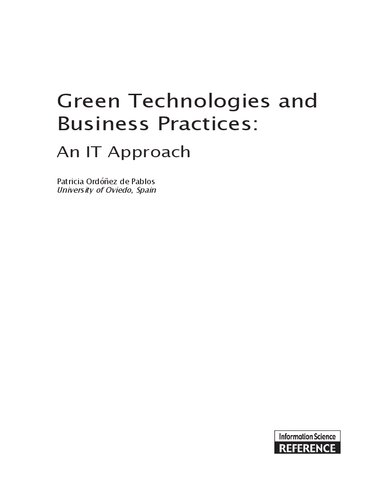Green Technologies and Business Practices: An IT Approach