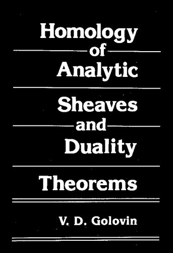 Homology of Analytic Sheaves and Duality Theorems
