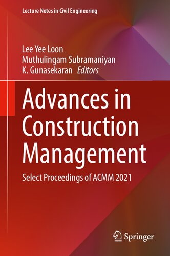 Advances in Construction Management: Select Proceedings of ACMM 2021