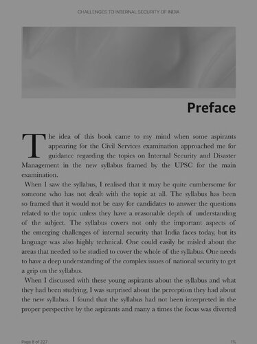 Challenges to Internal Security of India ( Includes Disaster Management)