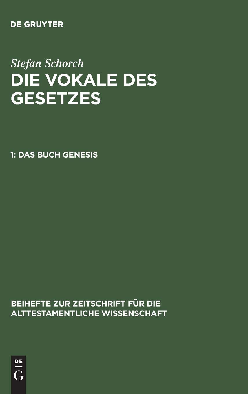 1 Das Buch Genesis: Habilitationsschrift