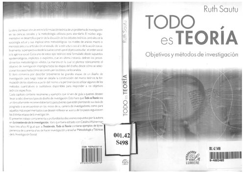 Todo es teoría: objetivos y métodos de investigación [INCOMPLETO]