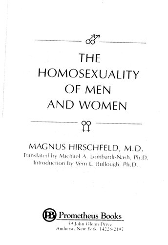 The Homosexuality of Men and Women