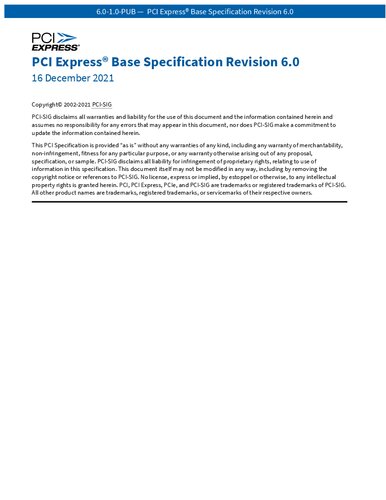 PCI Express 6.0 Specification