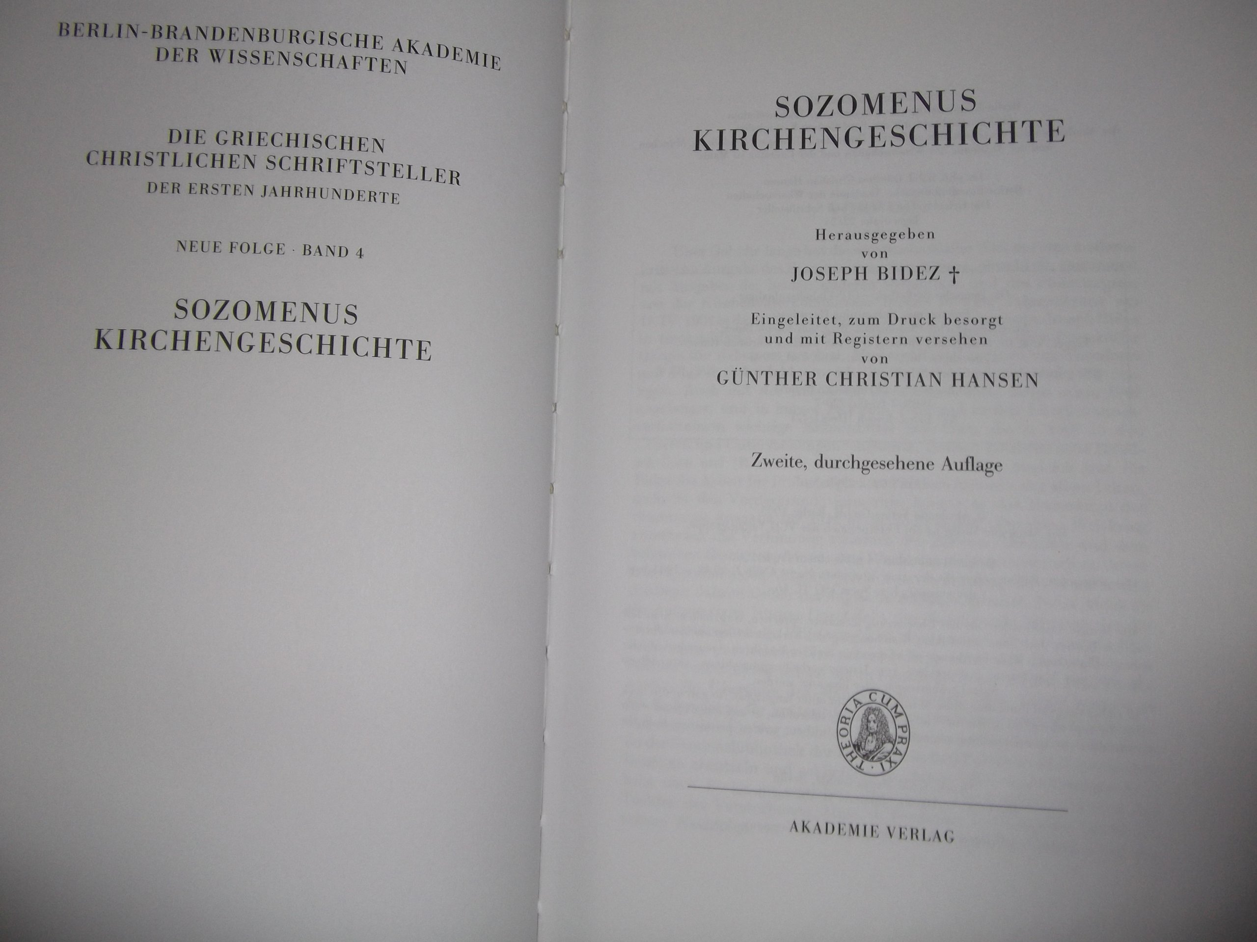 Kirchengeschichte: eingeleitet, zum Druck besorgt und mit Registern versehen von Günther Christian Hansen