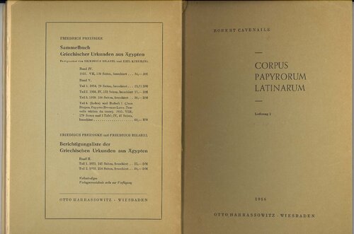 Corpus Papyrorum Latinarum. C.Pap.Lat./CPL