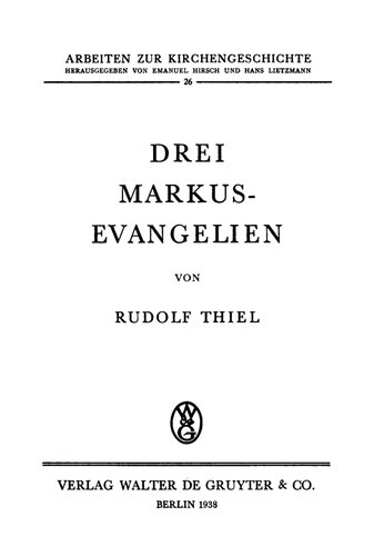 Drei Markus-Evangelien