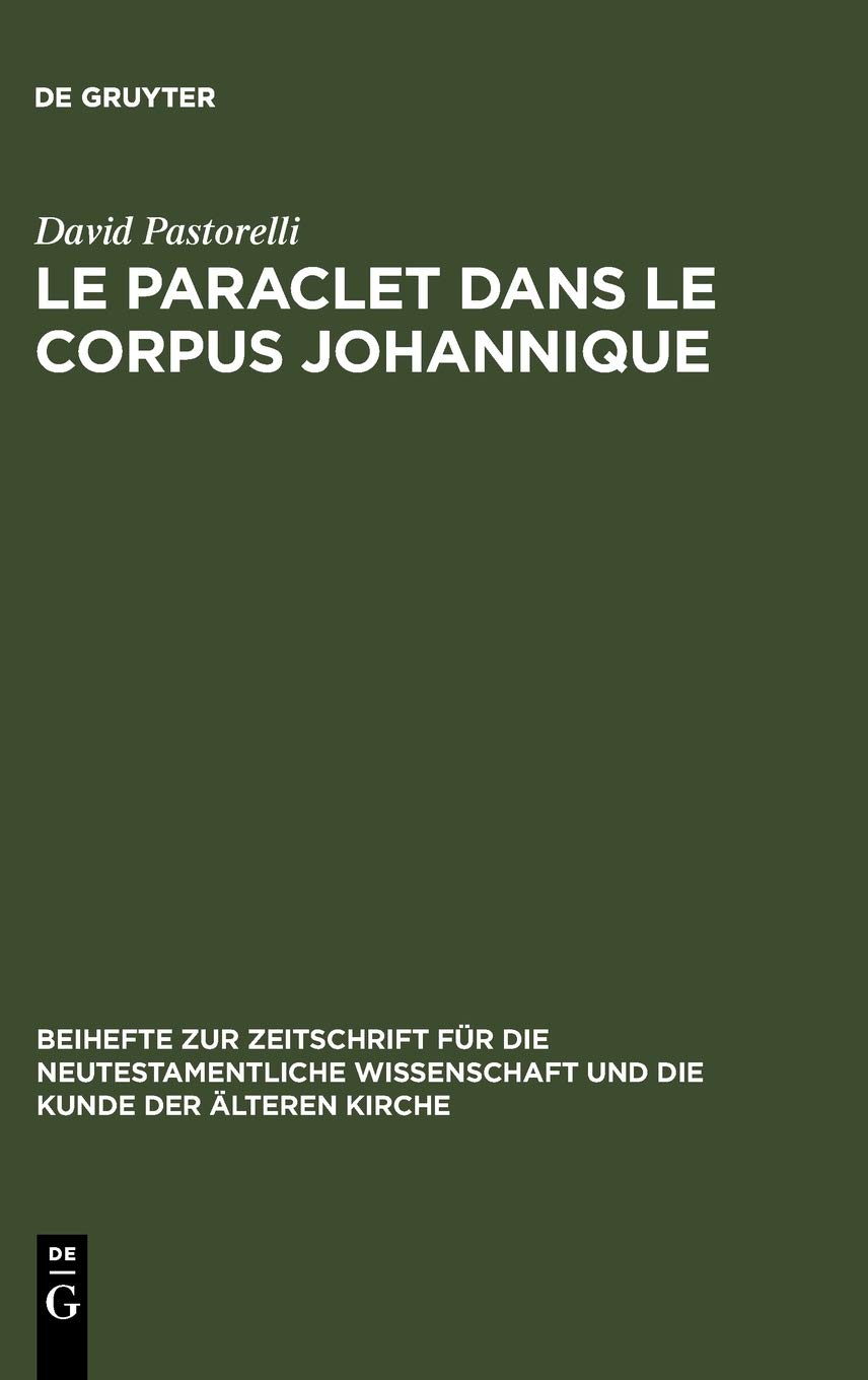 Le Paraclet dans le corpus johannique