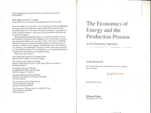 The Economics of Energy and the Production Process: An Evolutionary Approach