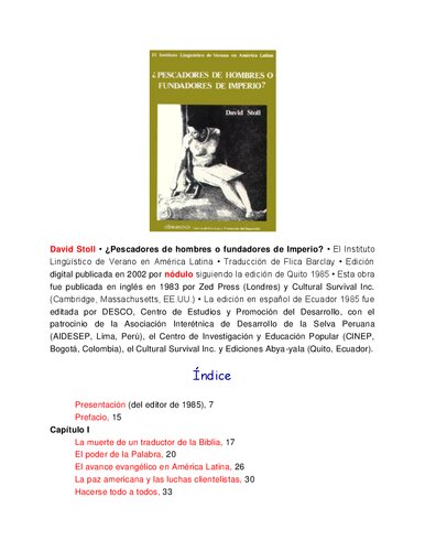 ¿Pescadores de hombres o fundadores de Imperio? El Instituto Lingüístico de Verano (ILV/ SIL) en América Latina