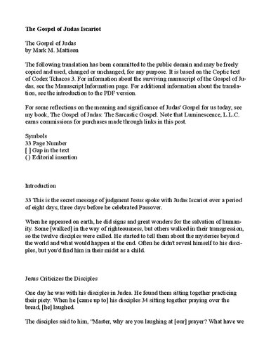 The Gospel of Juas Iscariot and Other Sacred Gospels