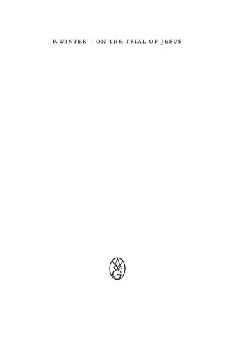 On the Trial of Jesus