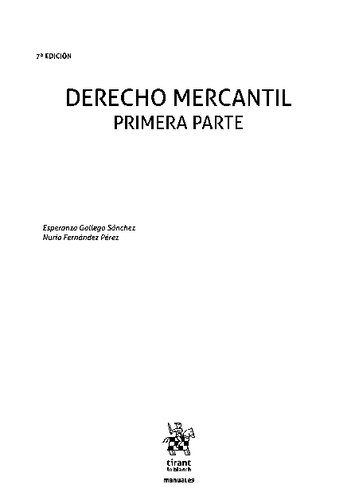 Derecho mercantil. Primera parte 7ª edición