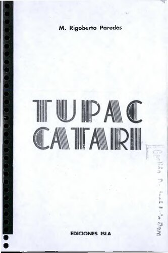 Túpac Catari. Apuntes biográficos [1897]