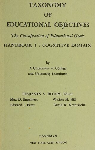 Taxonomy of Educational Objectives - Classification of Educational Goals - Handbook 1. Cognitive domain.pdf