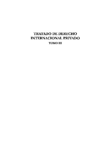 Tratado de Derecho Internacional Privado 3er tomo