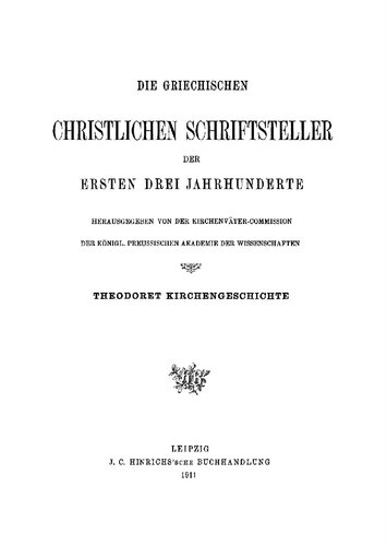 Theodoret Kirchengeschichte