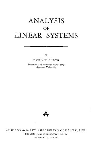 Analysis of Linear Systems