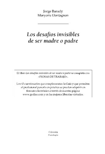 Los desafíos invisibles de ser. Manual de evaluación de las competencias y la resiliencia parental