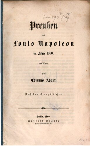 Preußen und Louis Napoleon im Jahr 1860