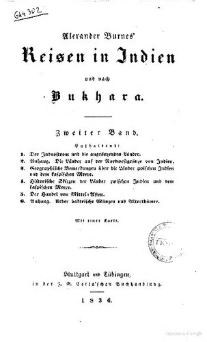 Alexander Burnes' Reisen in Indien und nach Bukhara