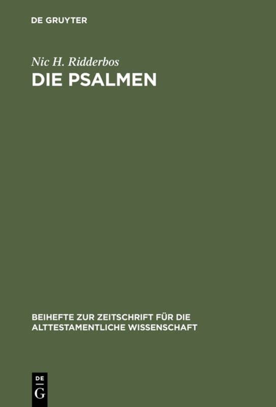 Die Psalmen: Stilistische Verfahren Und Aufbau. Mit Besonderer Berücksichtigung Von Ps. 1-41