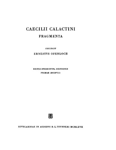 Caecilii Catactini Fragmenta