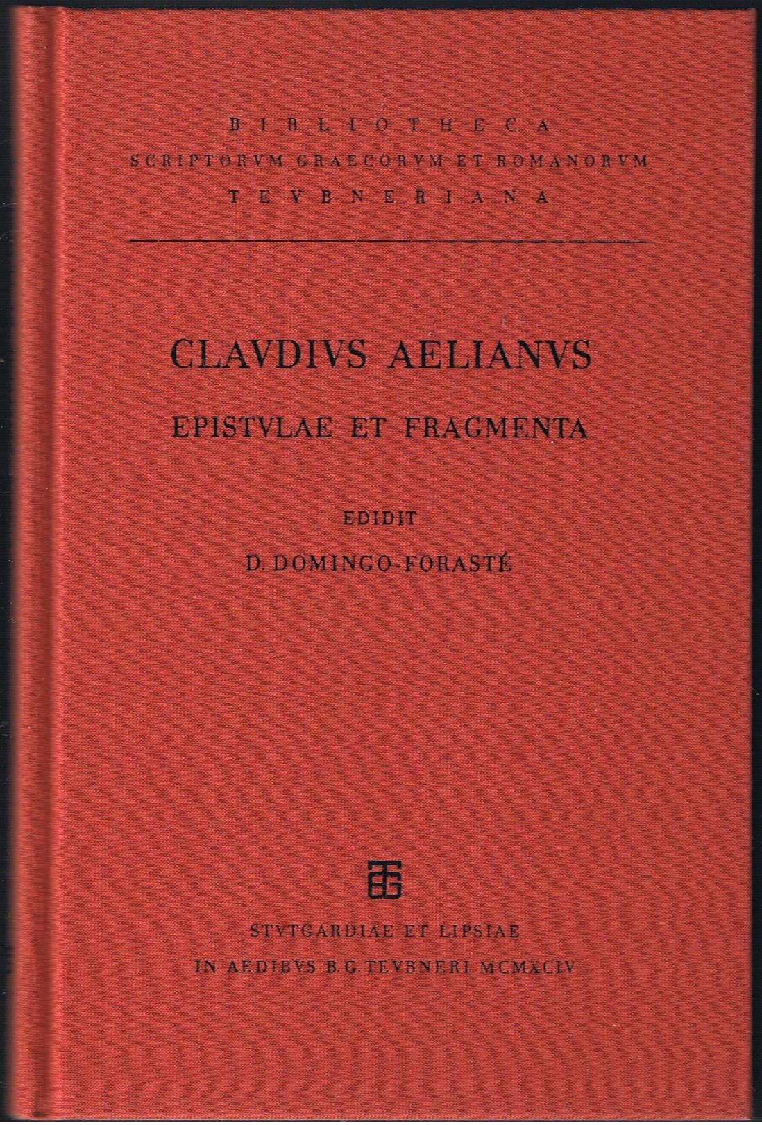 Claudii Aeliani Epistulae et Fragmenta