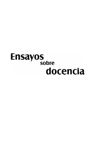 Ensayos sobre docencia