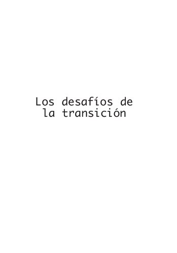 Los desafíos de la transición. Socialismo desde abajo y poder popular