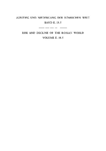 Geschichte u. Kultur Roms im Spiegel d. neueren Forschung ;2. Principat. Bd. 18. Religion