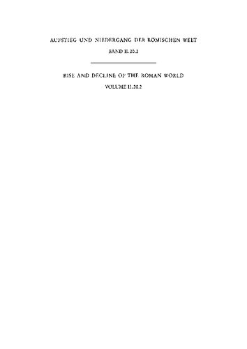 Geschichte u. Kultur Roms im Spiegel d. neueren Forschung ;2. Principat. Bd. 20. Religion