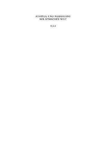 Geschichte u. Kultur Roms im Spiegel d. neueren Forschung ;2. Principat. Bd. 32. Sprache und Literatur