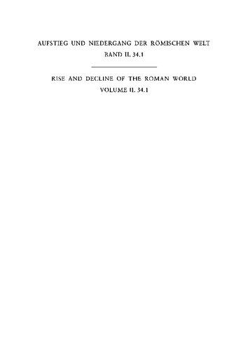 Geschichte u. Kultur Roms im Spiegel d. neueren Forschung ;2. Principat. Bd. 34. Sprache und Literatur