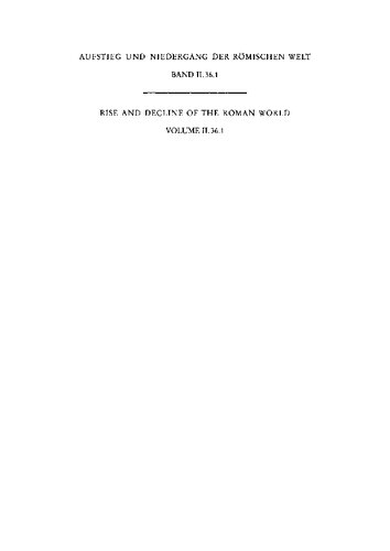Geschichte u. Kultur Roms im Spiegel d. neueren Forschung ;2. Principat. Bd. Bd. 36. Philosophie, Wissenschaften, Technik
